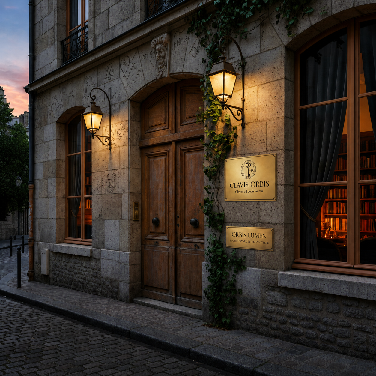 Devanture Clavis Orbis - 14 rue Charles V, Paris 4e